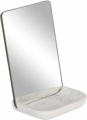 Kosmetikspiegel Sharif mit Ablagefläche in Marmoroptik
