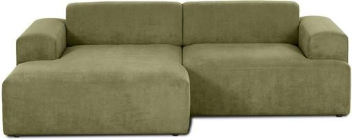 Cord-Ecksofa Melva (3-Sitzer) in Grün