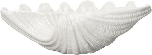 Serveerschaal Shell van dolomiet in wit in schelp vorm, B 34 cm