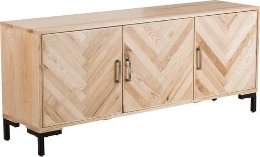 Sideboard Leif mit Türen aus massivem Eschenholz