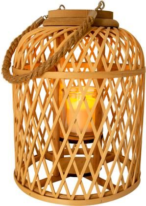 Solar LED-Kerze Korab mit Bambuskorb