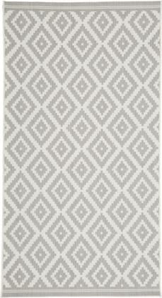 Vzorovaný koberec do interiéru/exteriéru Miami, sivá/biela