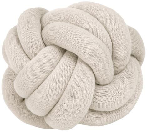 Knoten-Kissen Twist in Hellbeige