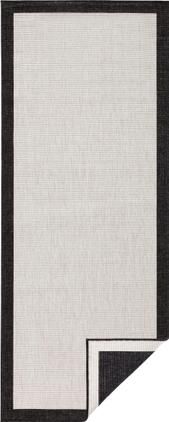 In- und Outdoor-Wendeläufer Panama in Schwarz/Creme