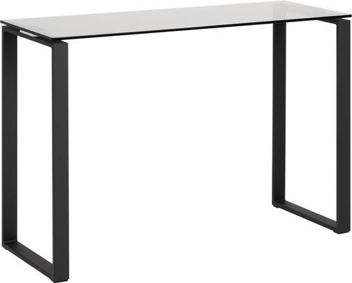 Glas-Konsole Katrine mit schwarzem Gestell