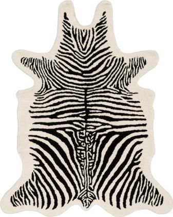 Handgetufteter Wollteppich Savanna Zebra
