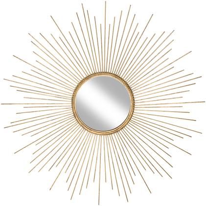 Zrkadlo s kovovým rámom v tvare slnka Ella