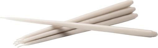 Dünne Stabkerzen Stoff Nagel in Beige, 6 Stück