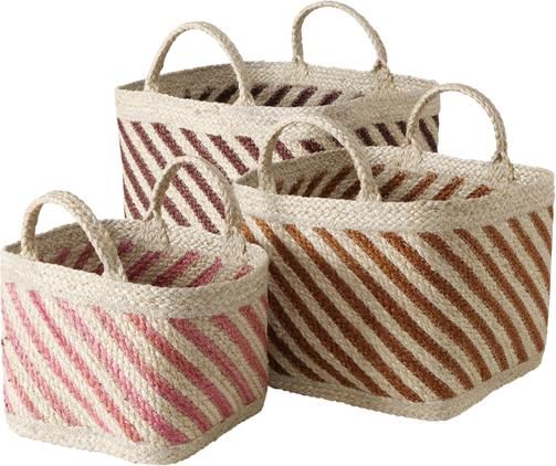 Set de cestas artesanales de yute Magura, 3 uds.