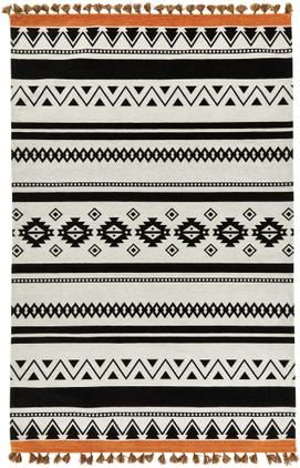 Alfombra kilim con borlas Afar, estilo étnico