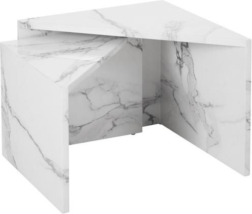 Súprava konferenčných stolíkov s mramorovým vzhľadom Vilma, 2 diely