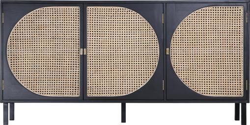Handgemachtes Sideboard Lizzie aus Sungkai-Holz mit Wiener-Geflecht