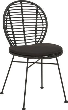 Polyrattan-Stühle Cordula mit Sitzkissen, 2 Stück