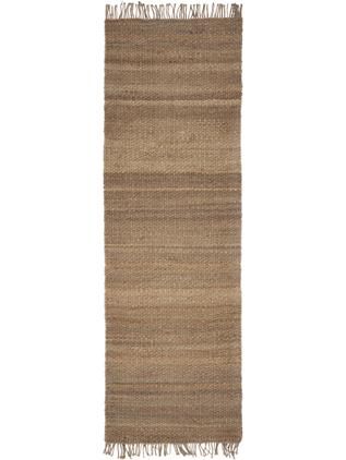 Handgefertigter Jute-Läufer Naturals mit Fransen
