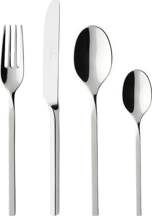 Besteck-Set New Wave in Silber, 6 Personen (24-tlg.)