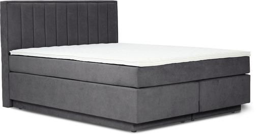 Boxspringbett Livia mit Stauraumfunktion in Dunkelgrau
