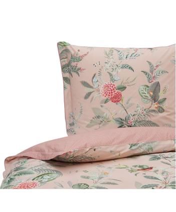 Baumwollperkal-Wendebettwäsche Floris mit dekorativen Schleifen, floral/gemustert