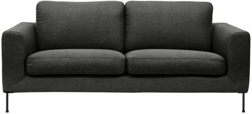 Sofa Cucita (2-Sitzer) in Anthrazit mit Metall-Füßen