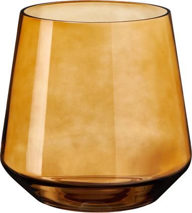 Mundgeblasene Glas-Vase Joyce in Bernsteinfarben