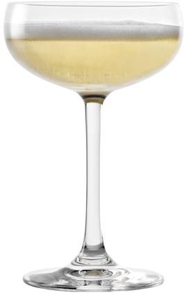 Kristall-Champagnerschalen Elements in Transparent, 6 Stück