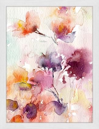 Gerahmter Digitaldruck Abstract Flowers