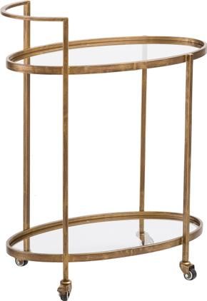 Glas-Servierwagen Push Antic im Vintage-Style