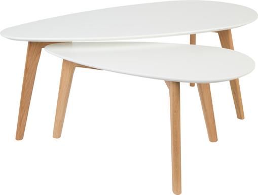 Ovales Couchtisch-Set Nordic, 2-tlg.