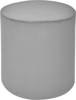 Samt-Hocker Daisy in Grau