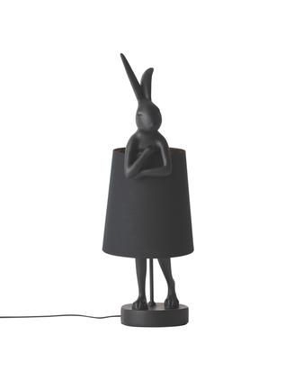 Große Design Tischlampe Rabbit in Schwarz