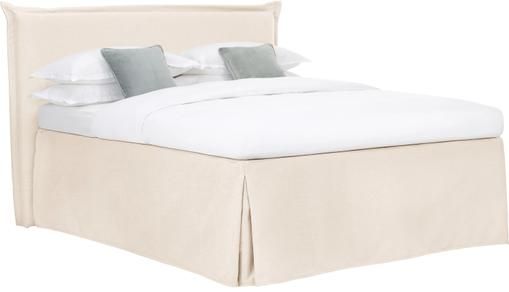 Premium Boxspringbett Violet in Cremeweiß