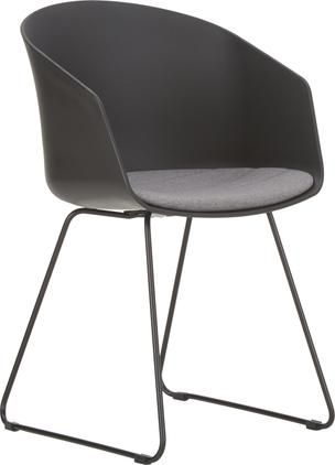 Kunststoff-Armlehnstühle Bogart mit Sitzkissen, 2 Stück