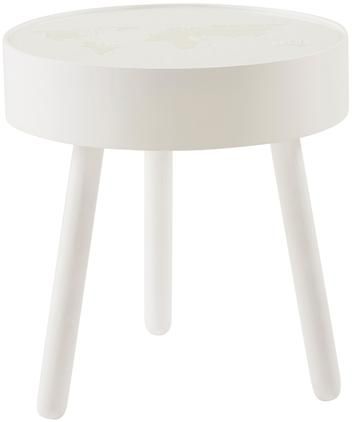 Table ronde bois blanc avec éclairage LED intégré Monroy