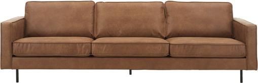 Sofa Hunter (4-Sitzer) in Braun aus recyceltem Leder