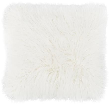 Flauschige Kunstfell-Kissenhülle Morten in Creme, gelockt