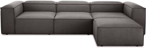 Modulares Sofa Lennon (4-Sitzer) mit Hocker in Anthrazit