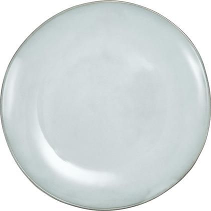 Handgemachte Steingut-Frühstücksteller Thalia in Blaugrau, 2 Stück