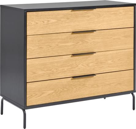 Schubladenkommode Stellar aus Eichenholzfurnier