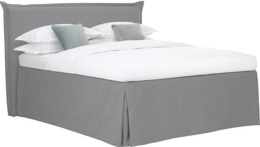 Premium Boxspringbett Violet in Grau