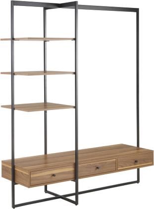 Offener Kleiderschrank Pacey aus Holz und Metall