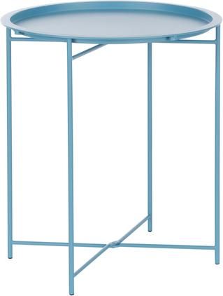 Tablett-Tisch Sangro in Blau aus Metall