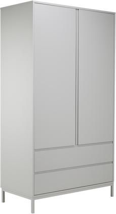 Kleiderschrank Ikaro in Grau, 2-türig