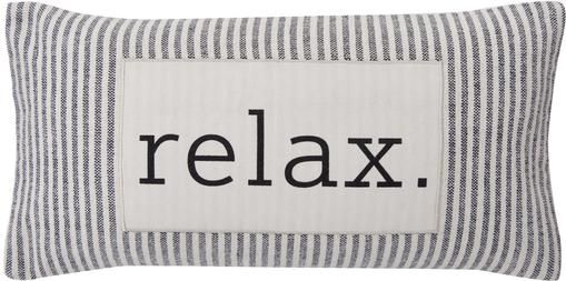 Gestreifte Kissenhülle Relax aus recycelter Baumwolle