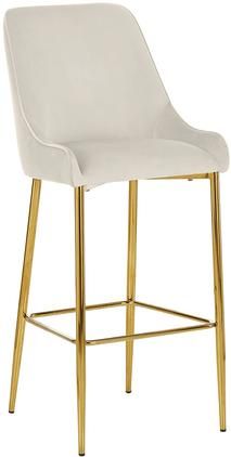 Samt-Barstuhl Ava in Beige