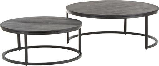 Set de mesas de centro redondas de madera Andrew, 2 uds.