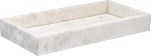 Kleines Deko-Marmor-Tablett Venice in Weiss