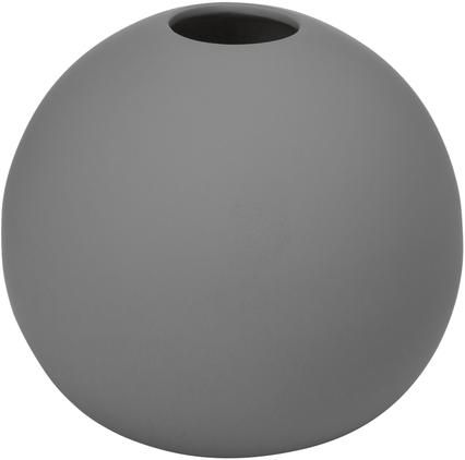 Kleine handgefertigte Kugel-Vase Ball in Grau