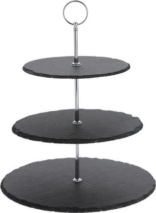 Etagere Cooper mit Schiefernplatten, Ø 30 cm
