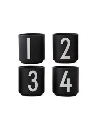 Design Espressobecher 1234 mit Zahlen, 4er-Set