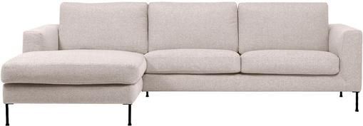 Ecksofa Cucita (3-Sitzer) in Beige mit Metall-Füßen