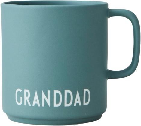 Design Kaffeetasse Favourite GRANDDAD/LOVE mit unterschiedlichen Schriftzug auf Vorder- u0026 Rückseite